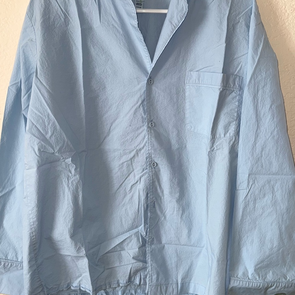 Light Blue poppin shirt skims